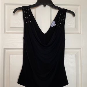 VINTAGE CHARLOTTE RUSSO BLACK  TOP:/SILVER DETAIL!